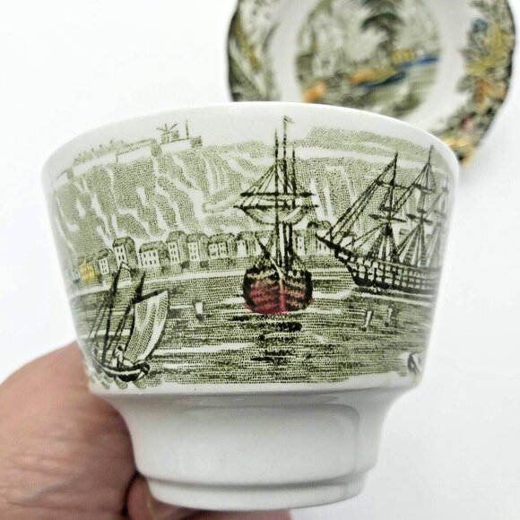 Ridgway Heritage -Village of Cedars- Scenes of Early Canada- Set of 3 Teacups - Picture 5 of 8